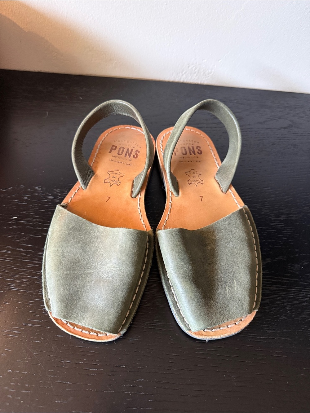 Pon’s Olive Slingback Sandals - Women's